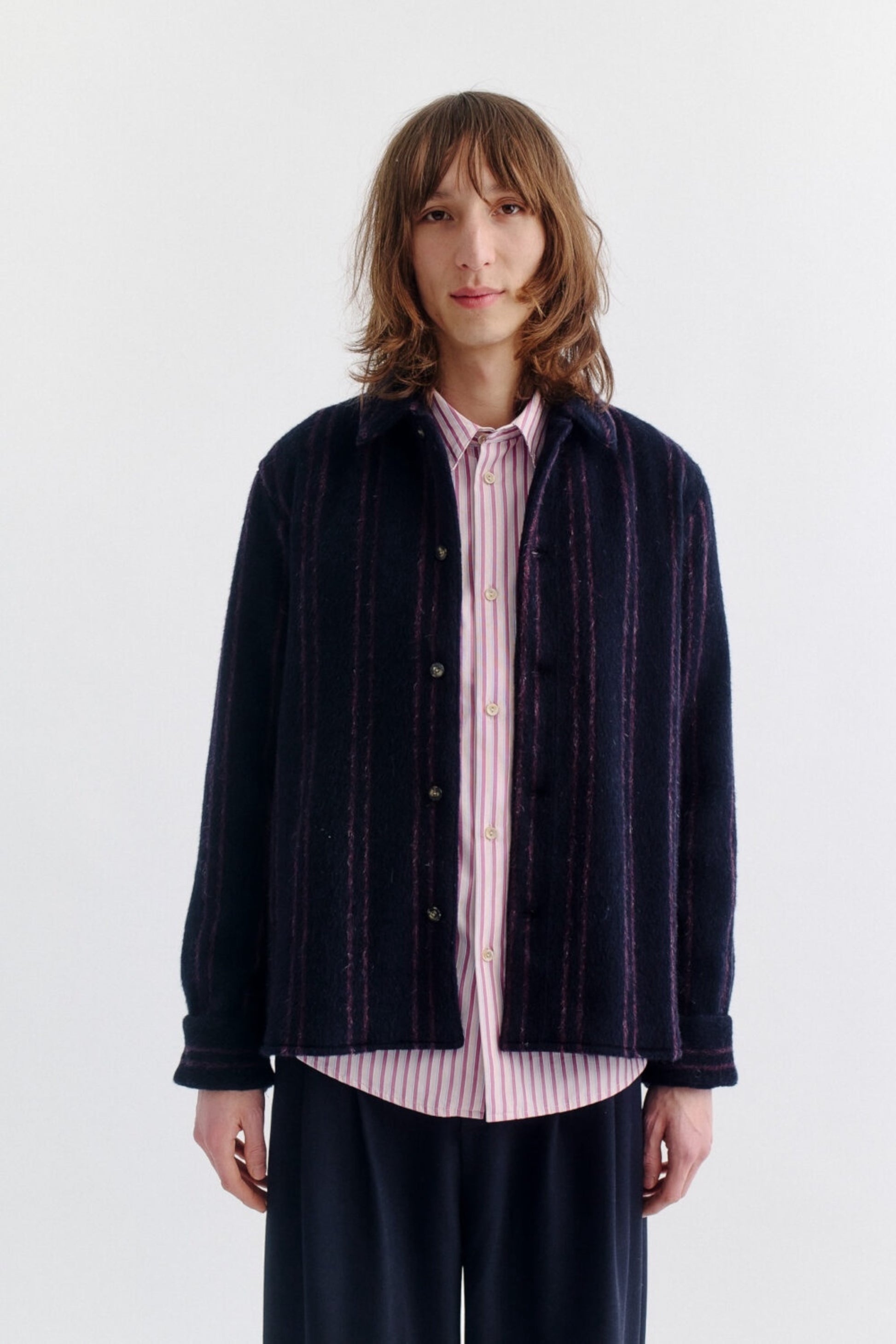 Surchemise A Kind Of Guise - Cullu Overshirt (Furry Navy Stripe)