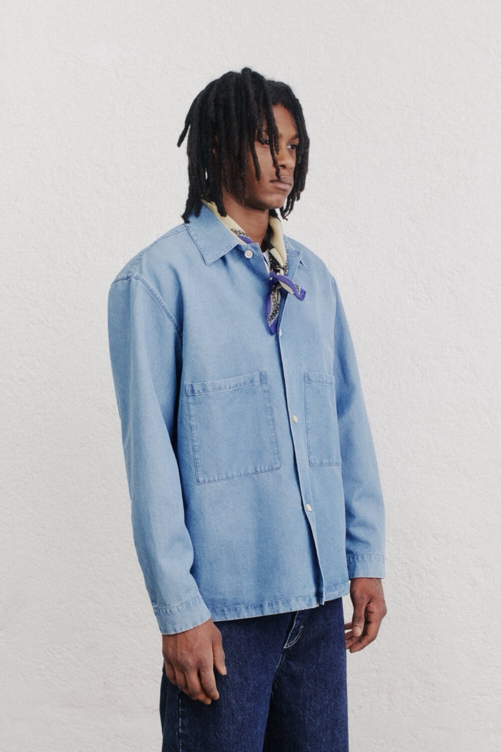 Chemise A Kind Of Guise - Sayan Shirt Jacket (Blue Denim)