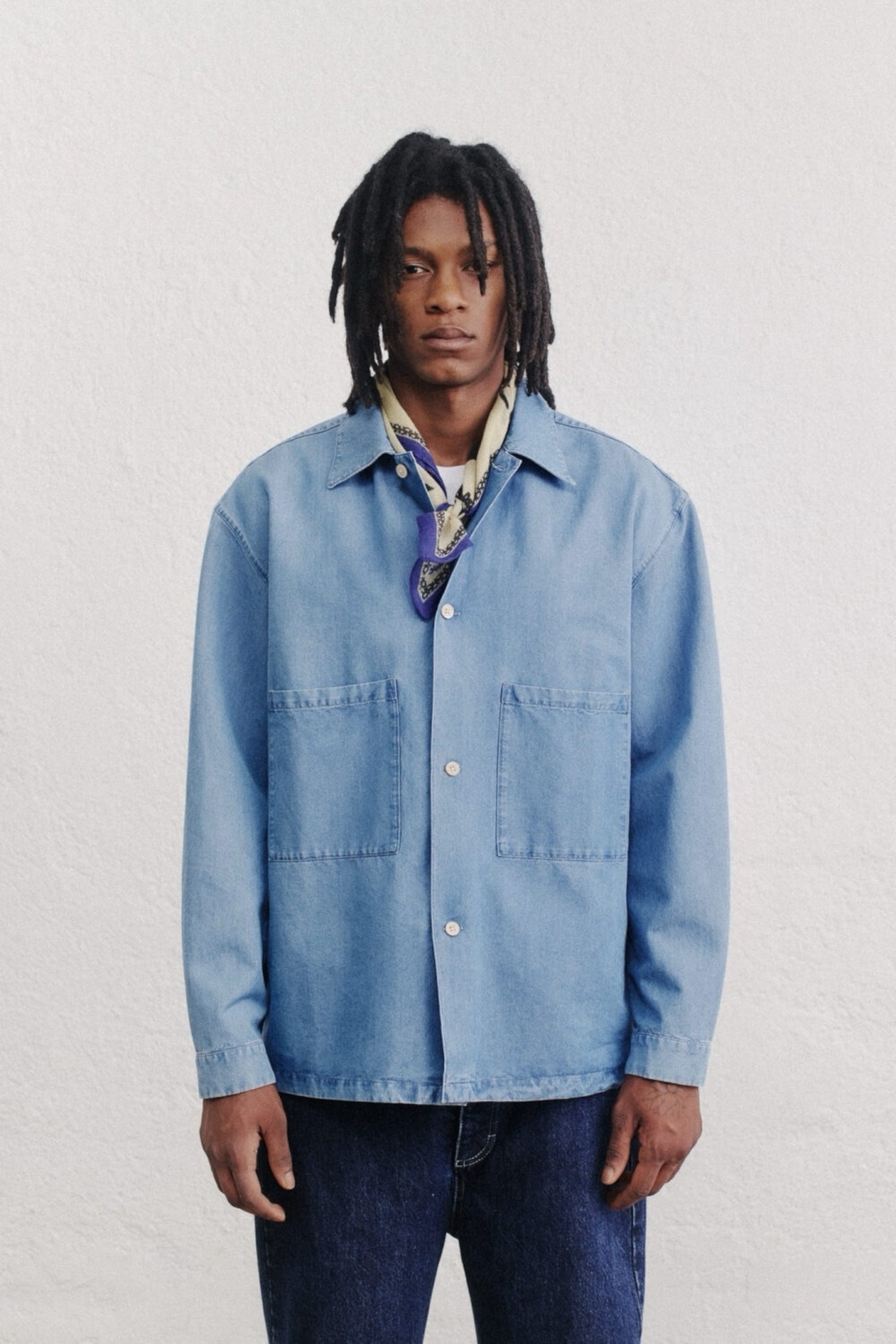 Chemise A Kind Of Guise - Sayan Shirt Jacket (Blue Denim)