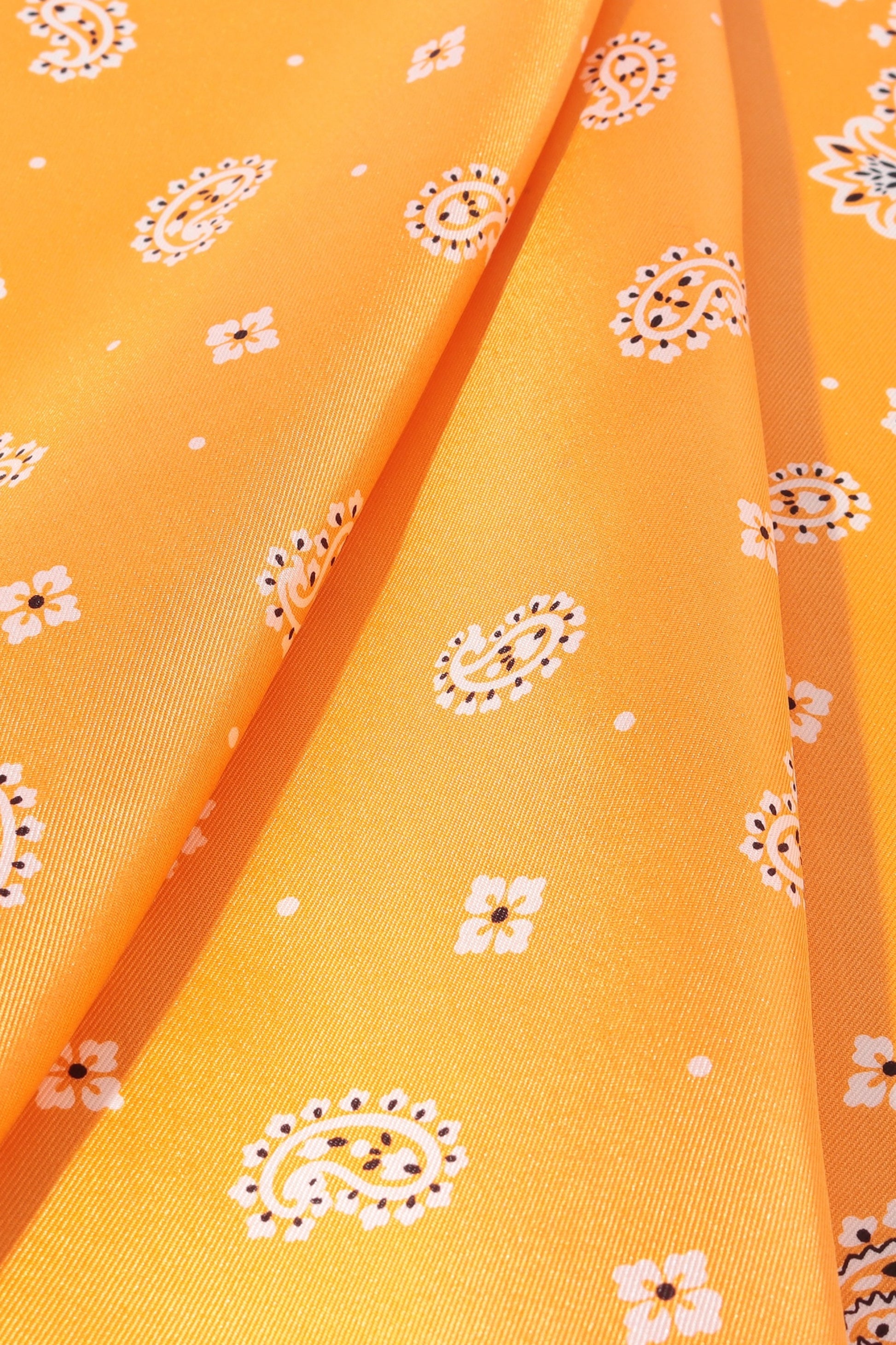 Bandana Anonymous Ism - Paisley & Dots Silk Scarf (0025 Orange)