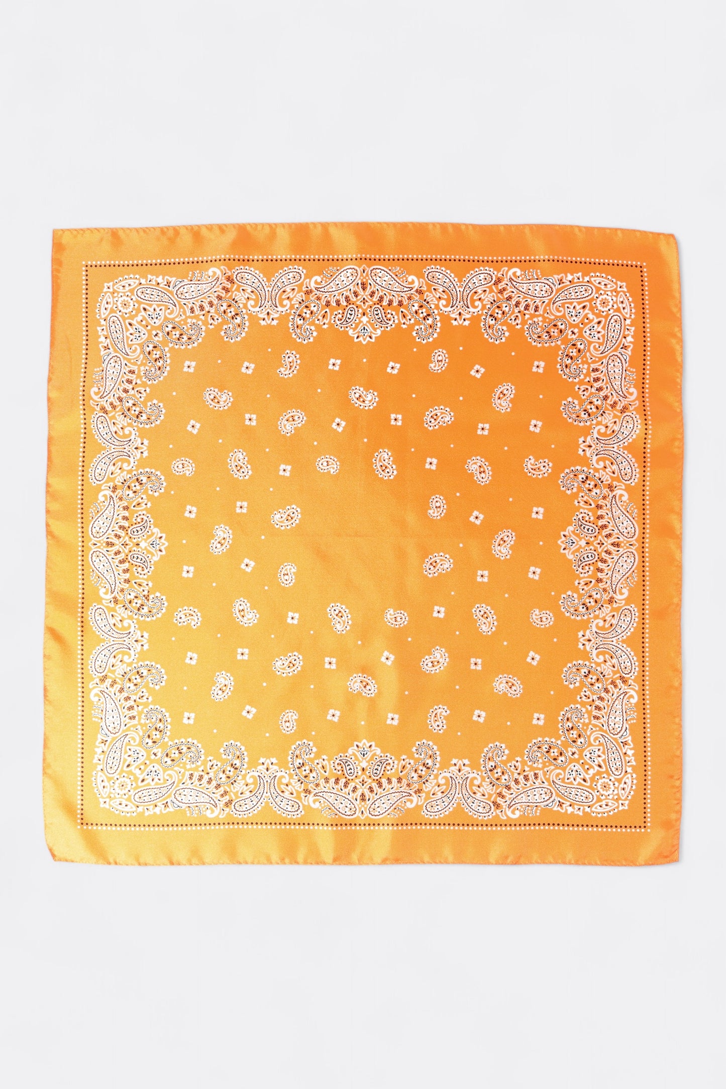 Bandana Anonymous Ism - Paisley & Dots Silk Scarf (0025 Orange)