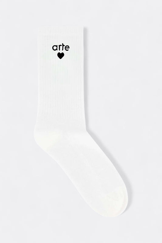 Chaussettes Arte - Flower Logo Socks (White)