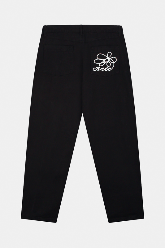 Pantalon Arte - Embroidery Pocket Pants (Black)