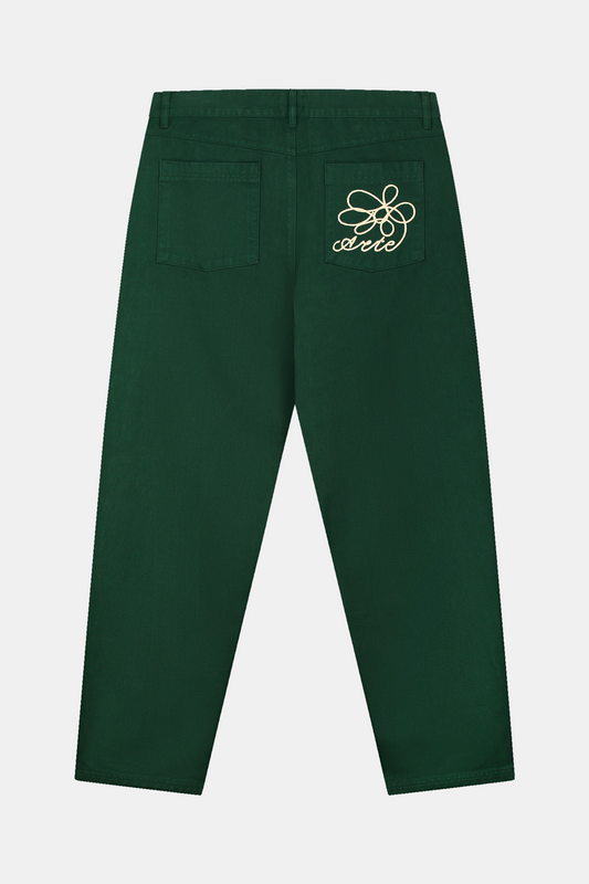 Pantalon Arte - Embroidery Pocket Pants (Green)