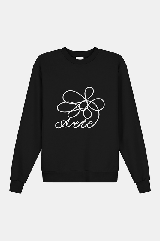 Sweatshirt Arte - Flower Logo Crewneck (Black)