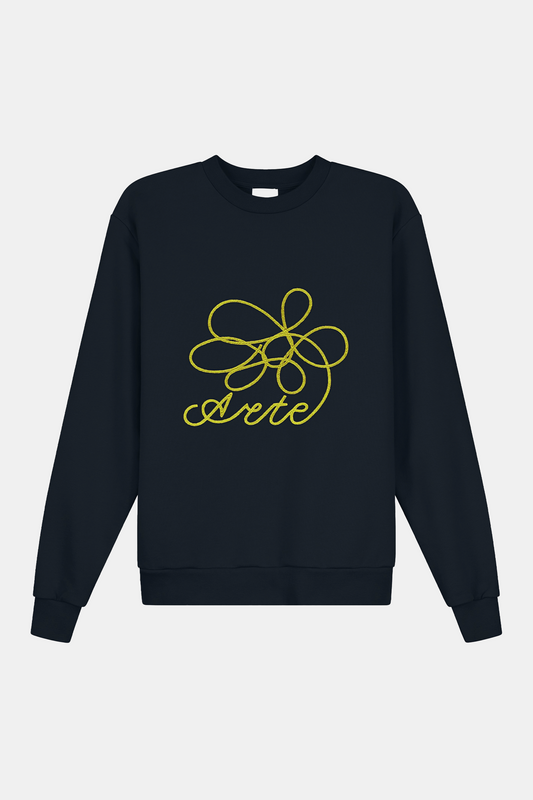 Sweatshirt Arte - Flower Logo Crewneck (Navy)