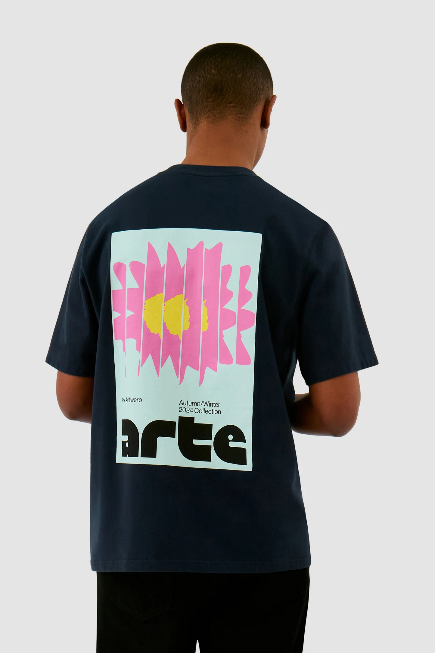 T-Shirt Arte - Flower Poster T-shirt (Navy)