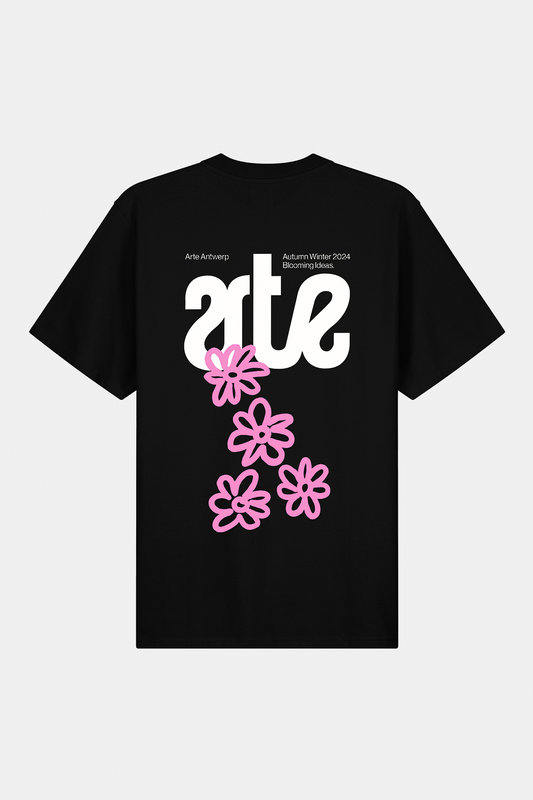 T-Shirt Arte - Flowers Back T-shirt (Black)