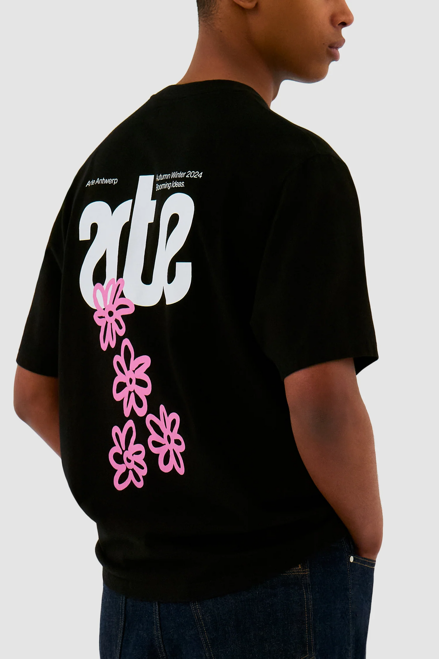 T-Shirt Arte - Flowers Back T-shirt (Black)