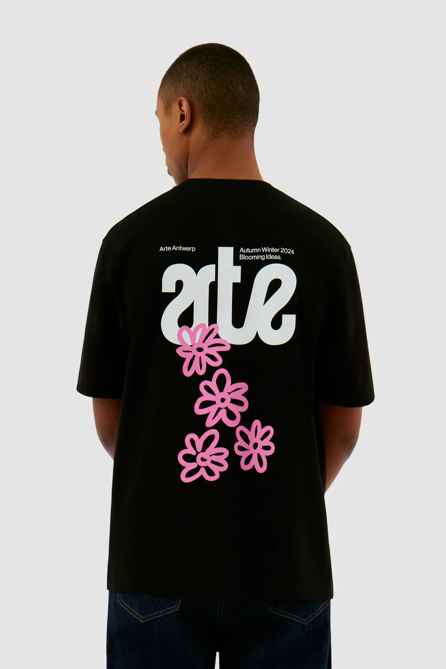 T-Shirt Arte - Flowers Back T-shirt (Black)