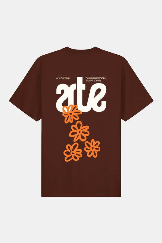 T-Shirt Arte - Flowers Back T-shirt (Brown)