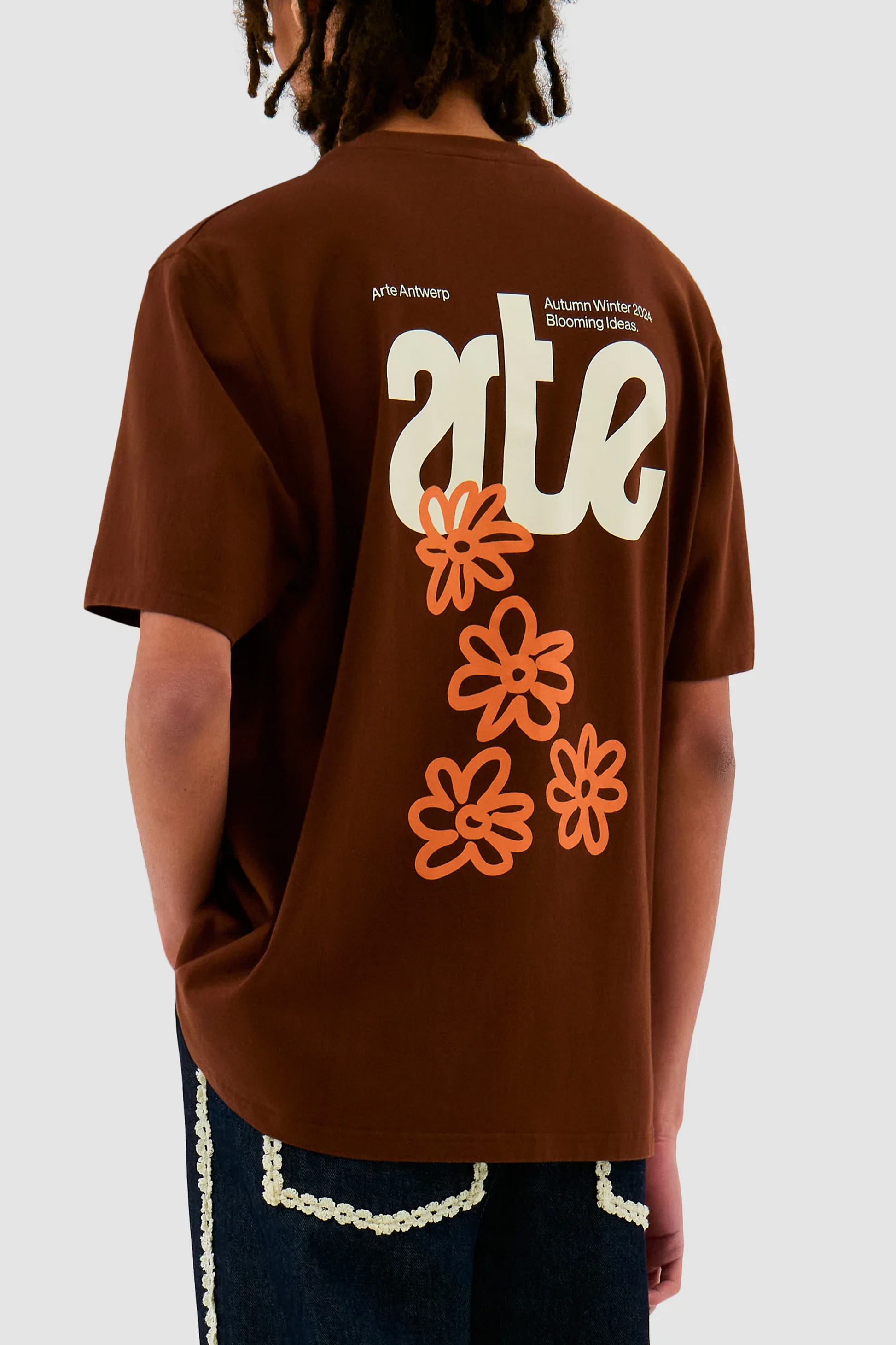 T-Shirt Arte - Flowers Back T-shirt (Brown)