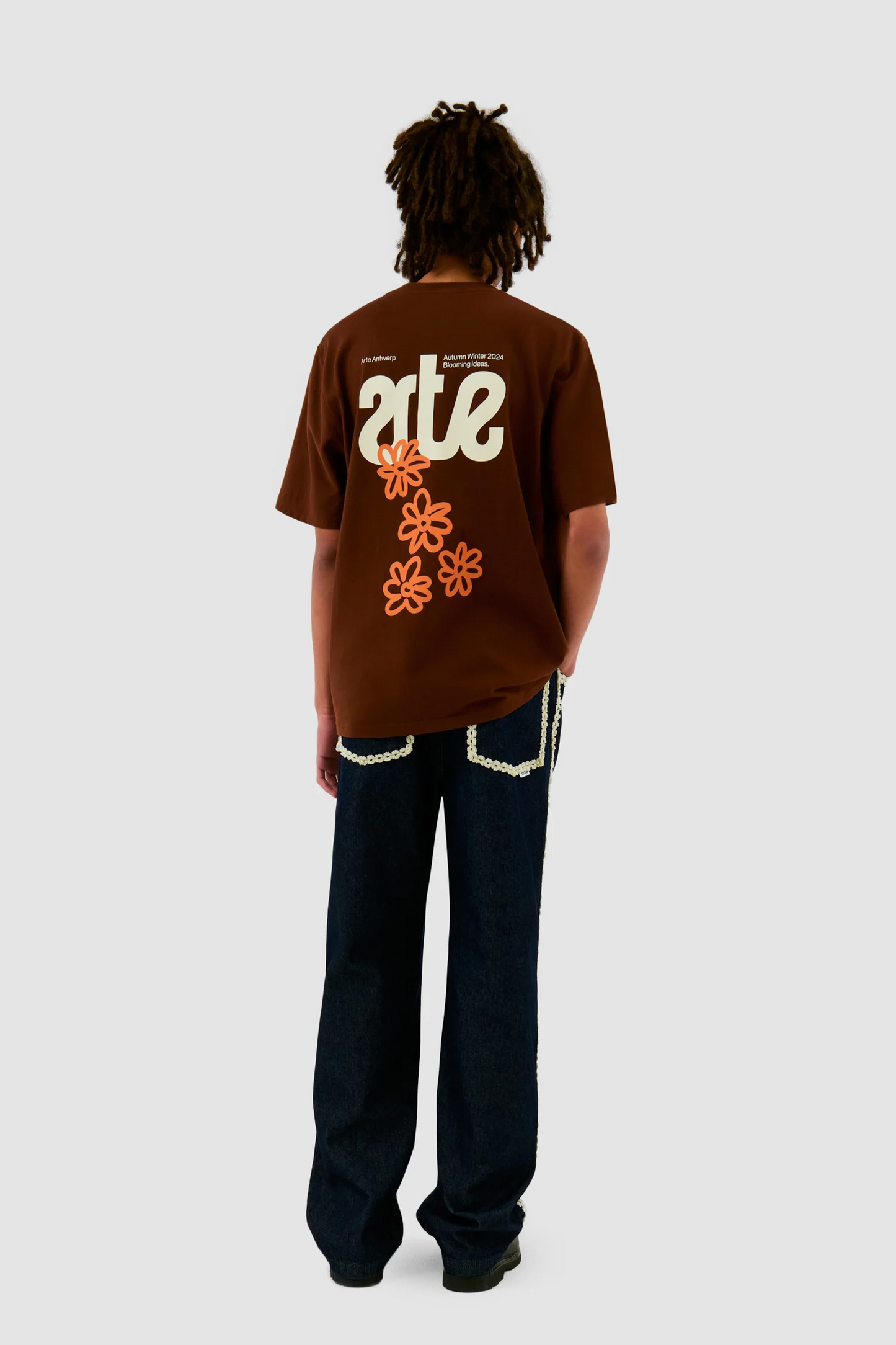 T-Shirt Arte - Flowers Back T-shirt (Brown)