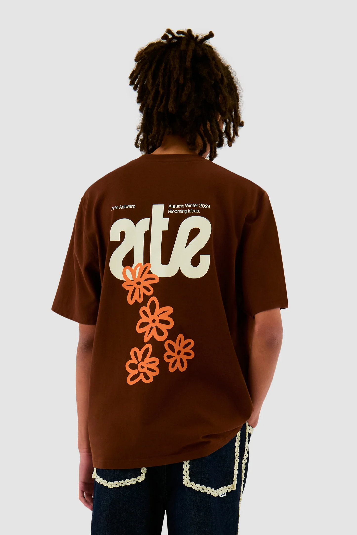 T-Shirt Arte - Flowers Back T-shirt (Brown)