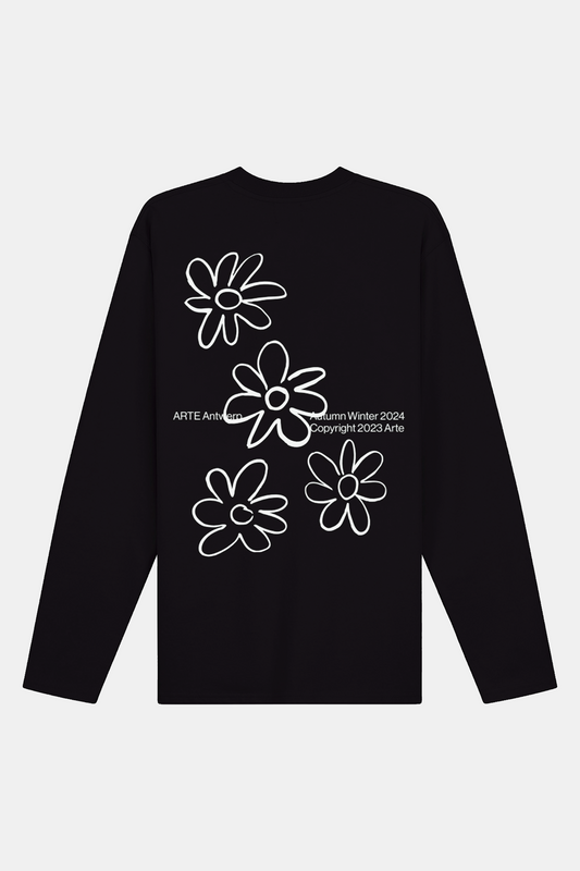 T-Shirt Manches Longues Arte - Flowers Longsleeve (Black)