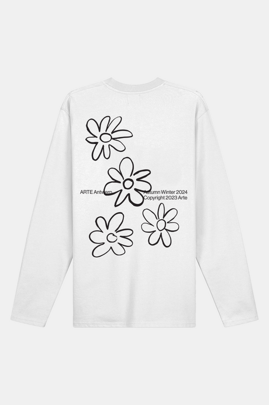 T-Shirt Manches Longues Arte - Flowers Longsleeve (White)