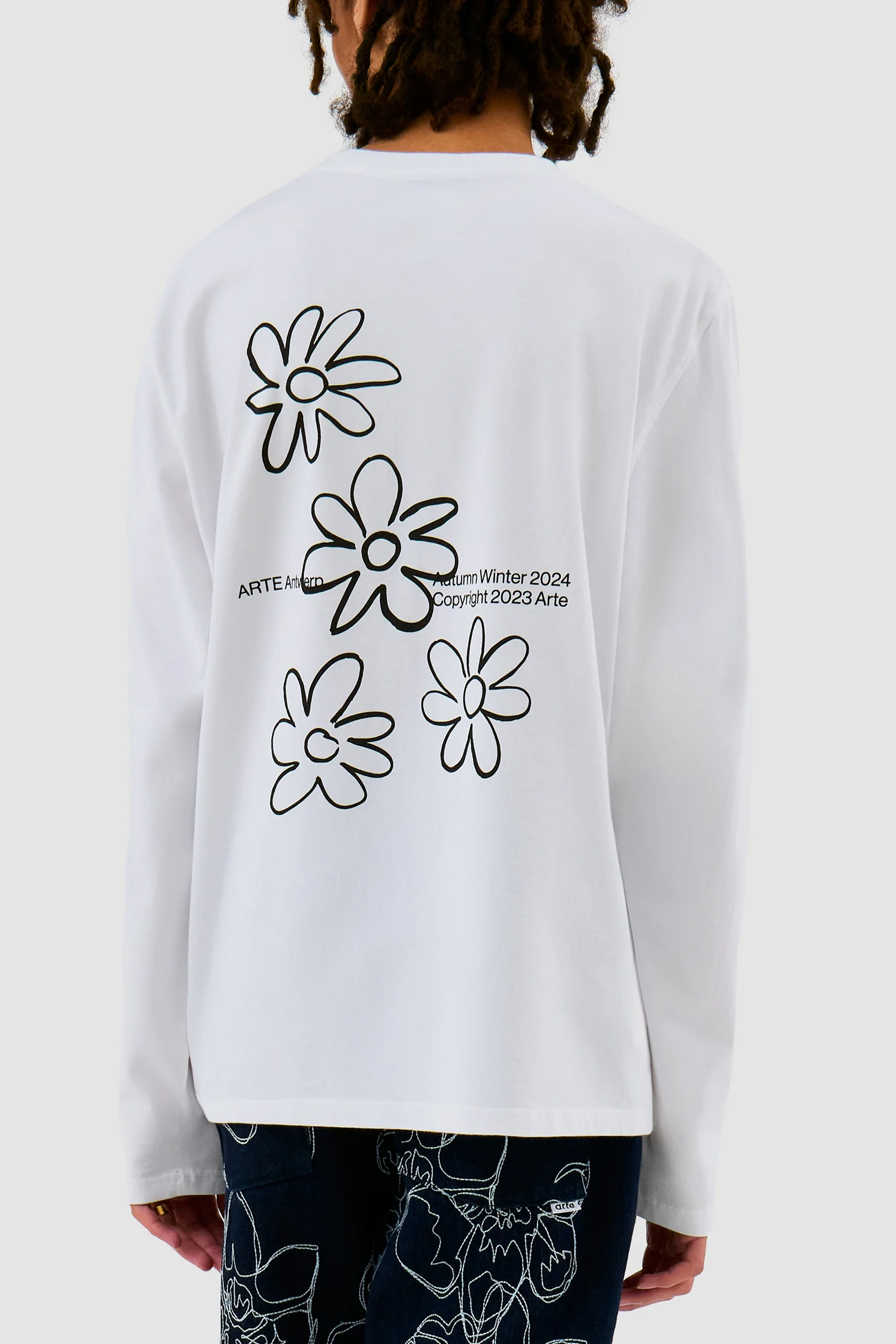 T-Shirt Manches Longues Arte - Flowers Longsleeve (White)