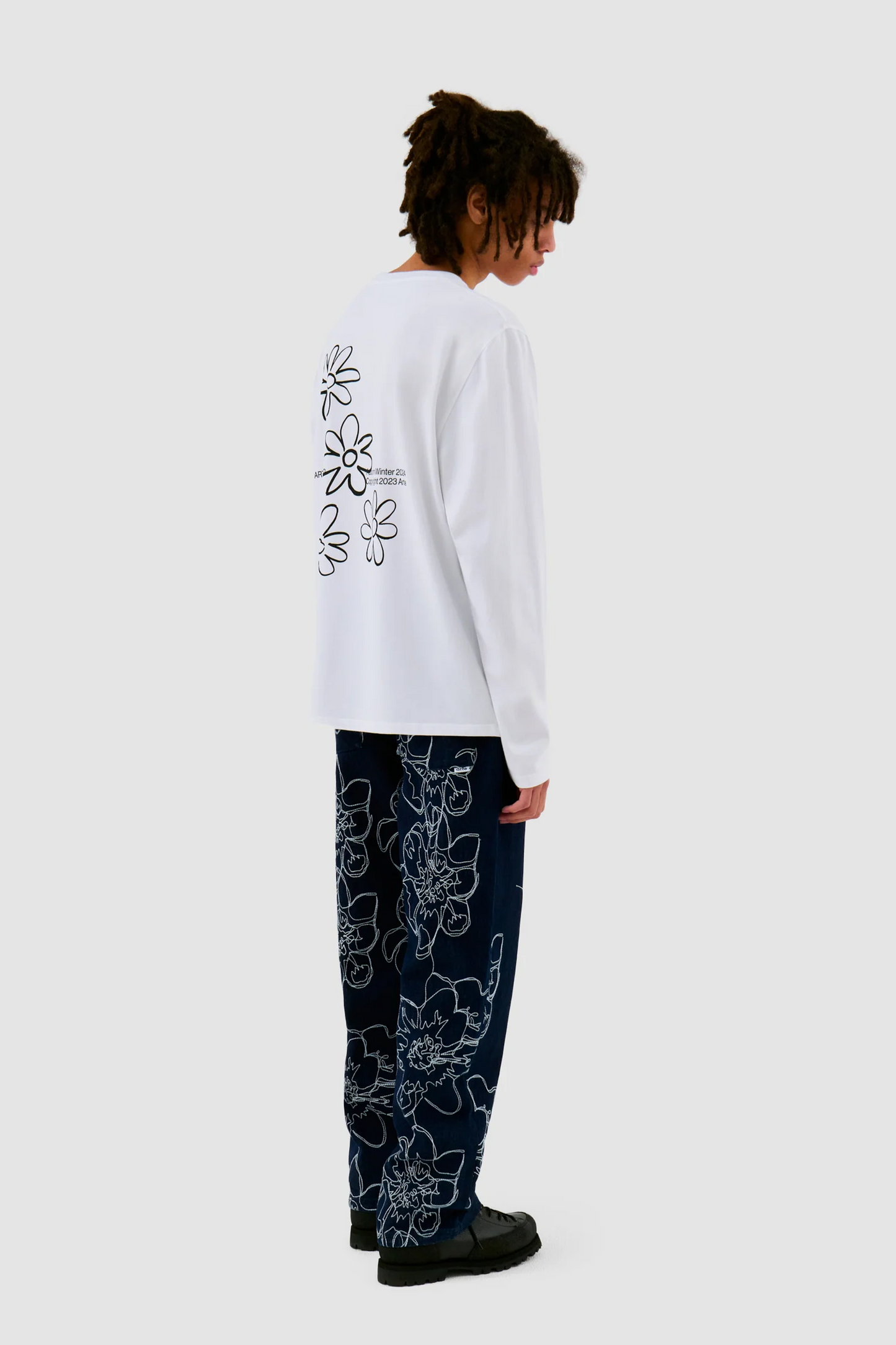 T-Shirt Manches Longues Arte - Flowers Longsleeve (White)