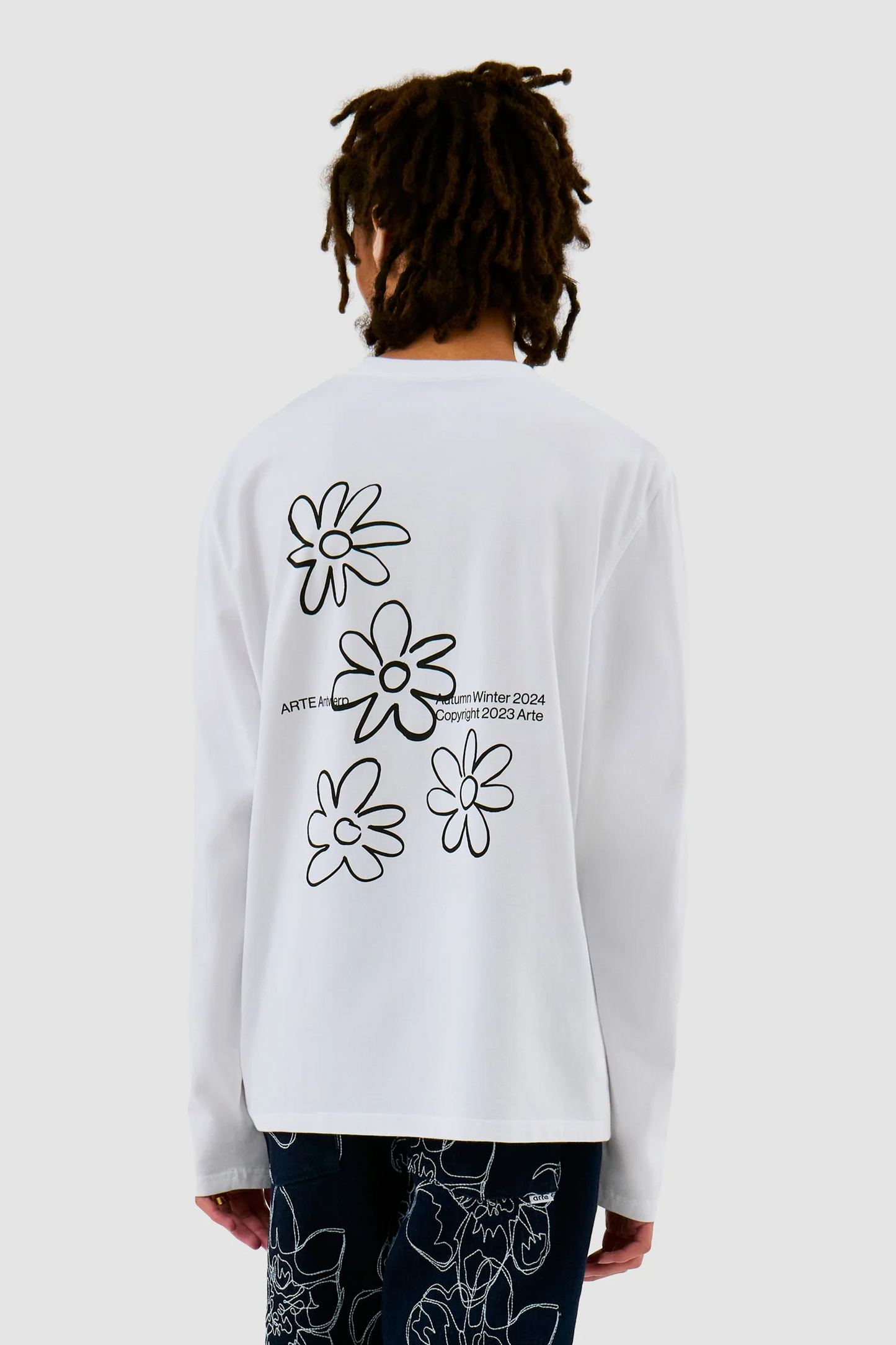 T-Shirt Manches Longues Arte - Flowers Longsleeve (White)