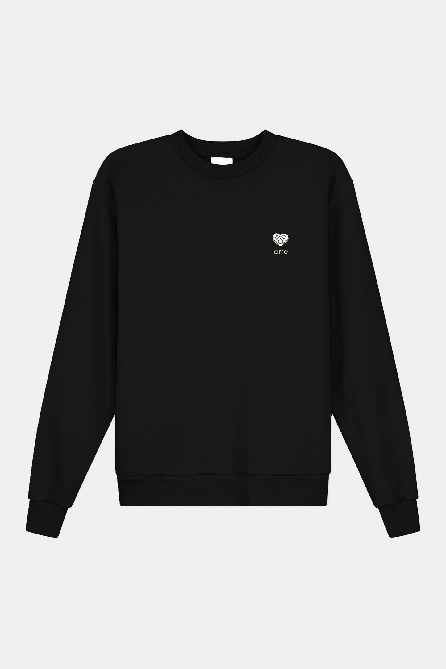 Sweatshirt Arte - Heart Flower Crewneck (Black)