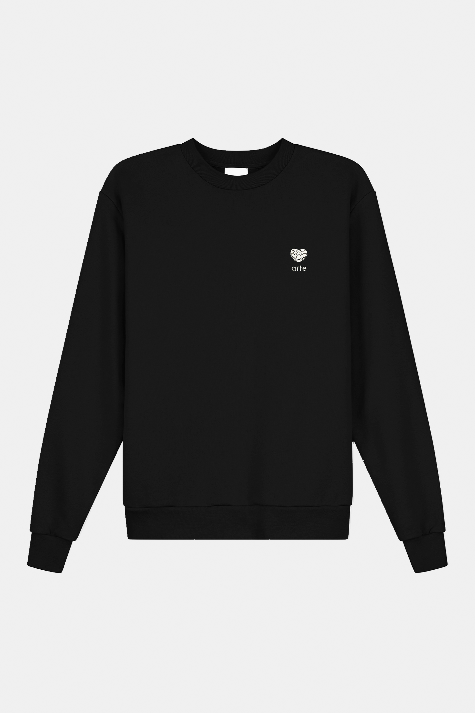 Sweatshirt Arte - Heart Flower Crewneck (Black)