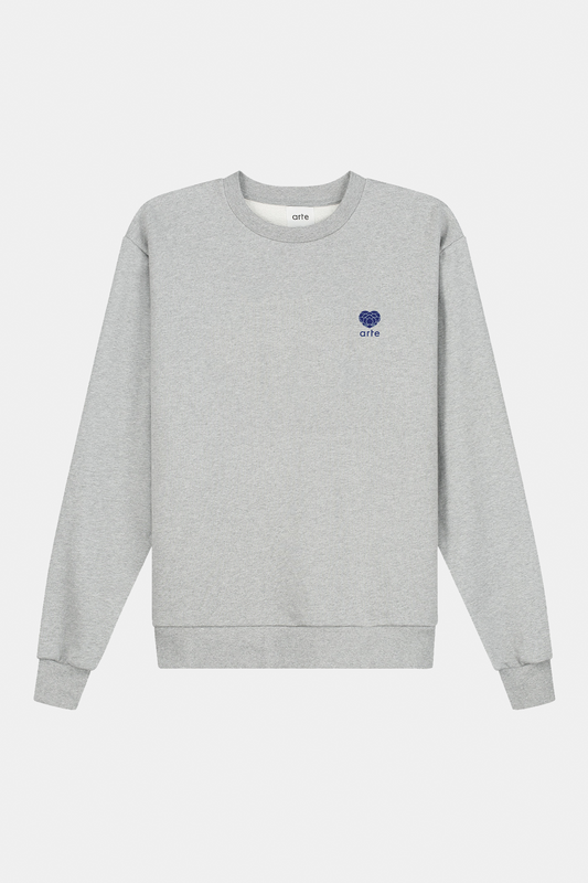 Sweatshirt Arte - Heart Flower Crewneck (Grey)