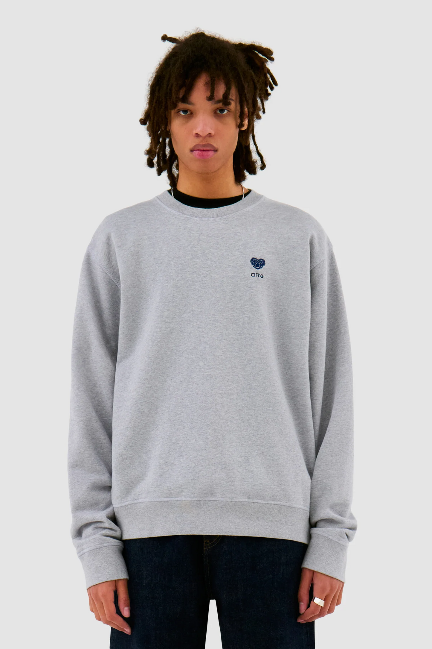 Sweatshirt Arte - Heart Flower Crewneck (Grey)