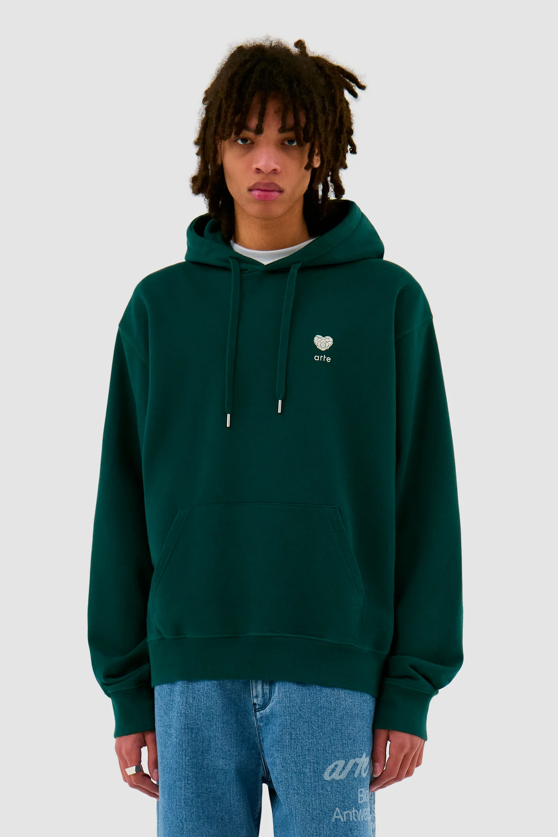 Sweat Capuche Arte - Heart Flower Hoodie (Green)