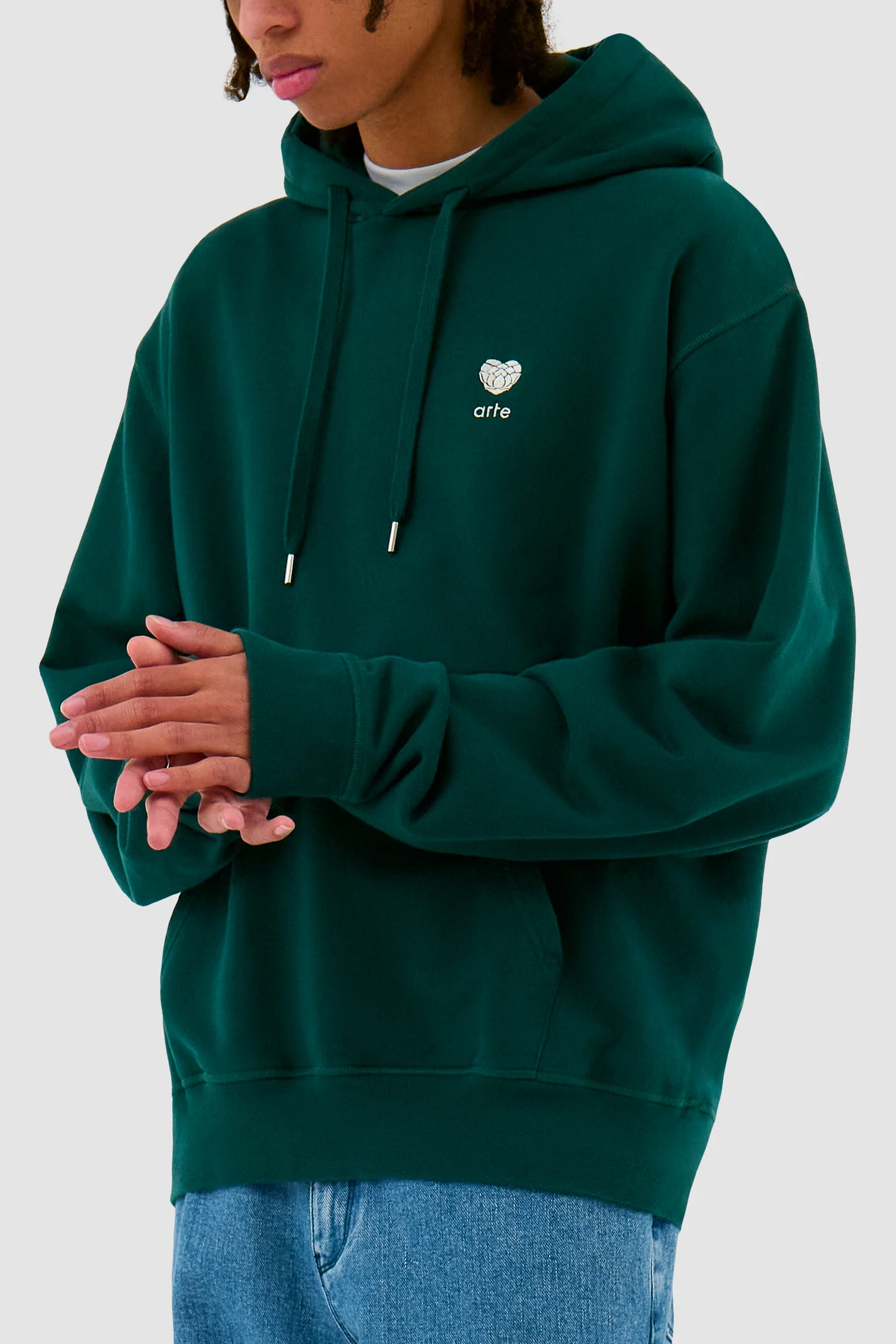 Sweat Capuche Arte - Heart Flower Hoodie (Green)