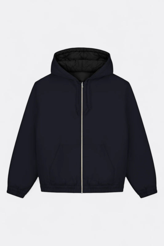 Reversible Hooded Jacket (Navy)