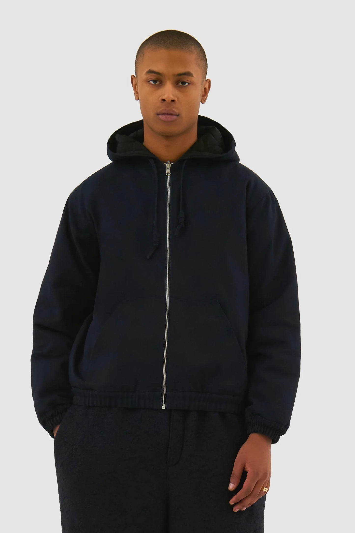 Reversible Hooded Jacket (Navy)