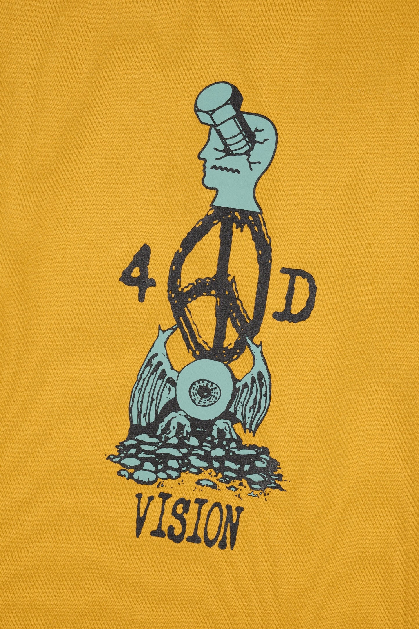 T-Shirt Brain Dead - 4D Vision Totem T-Shirt (Sand)