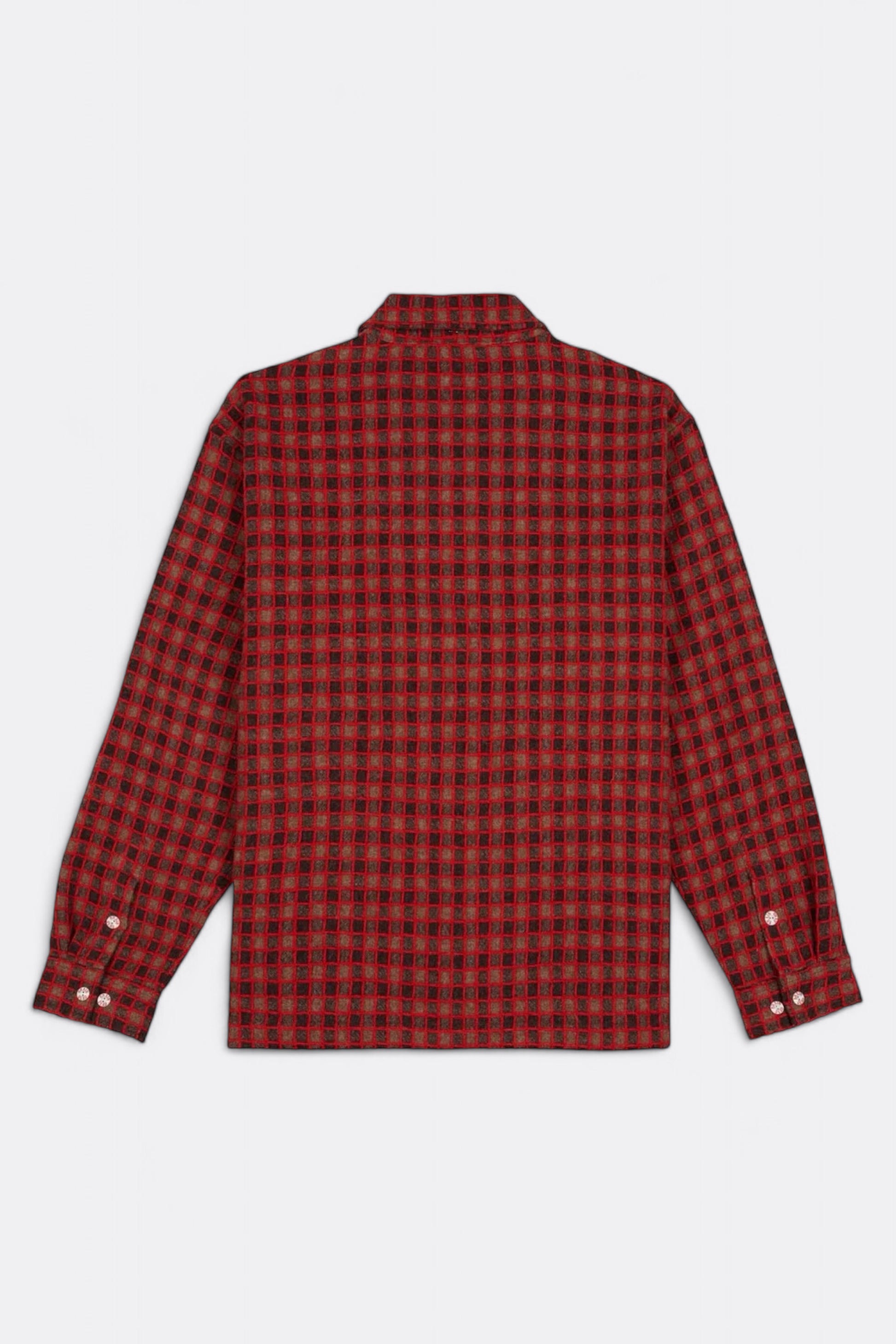 Surchemise Brain Dead - Check Mate Flannel Zip Shirt (Brown)