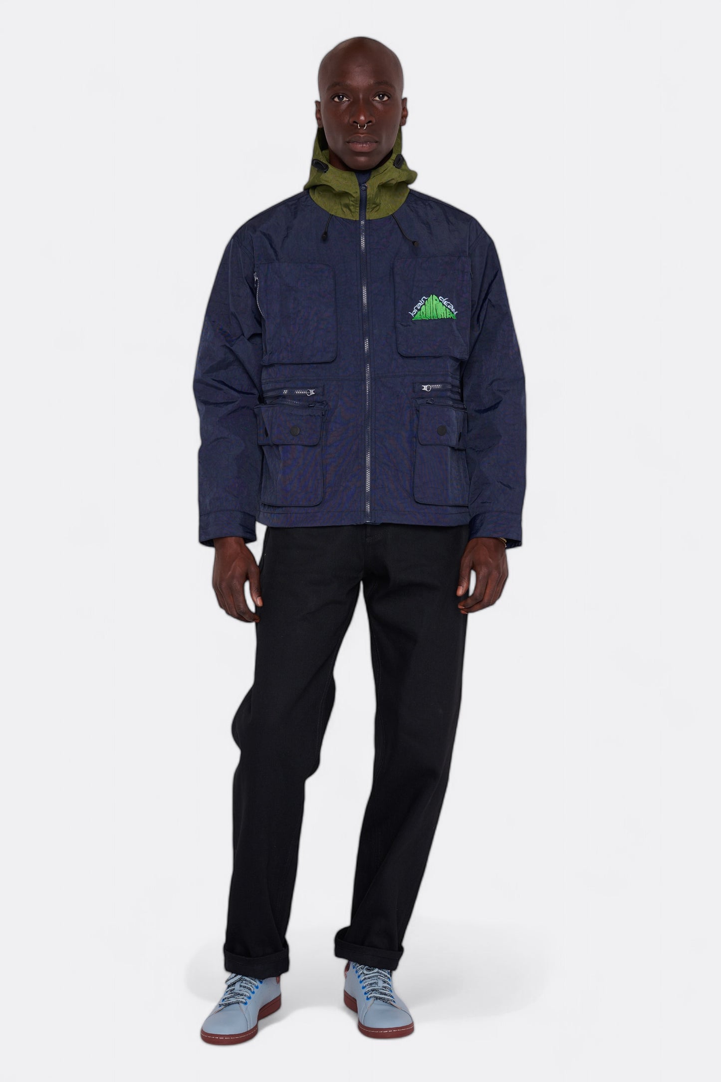 Veste Brain Dead - Cropped Hunting Jacket (Navy)