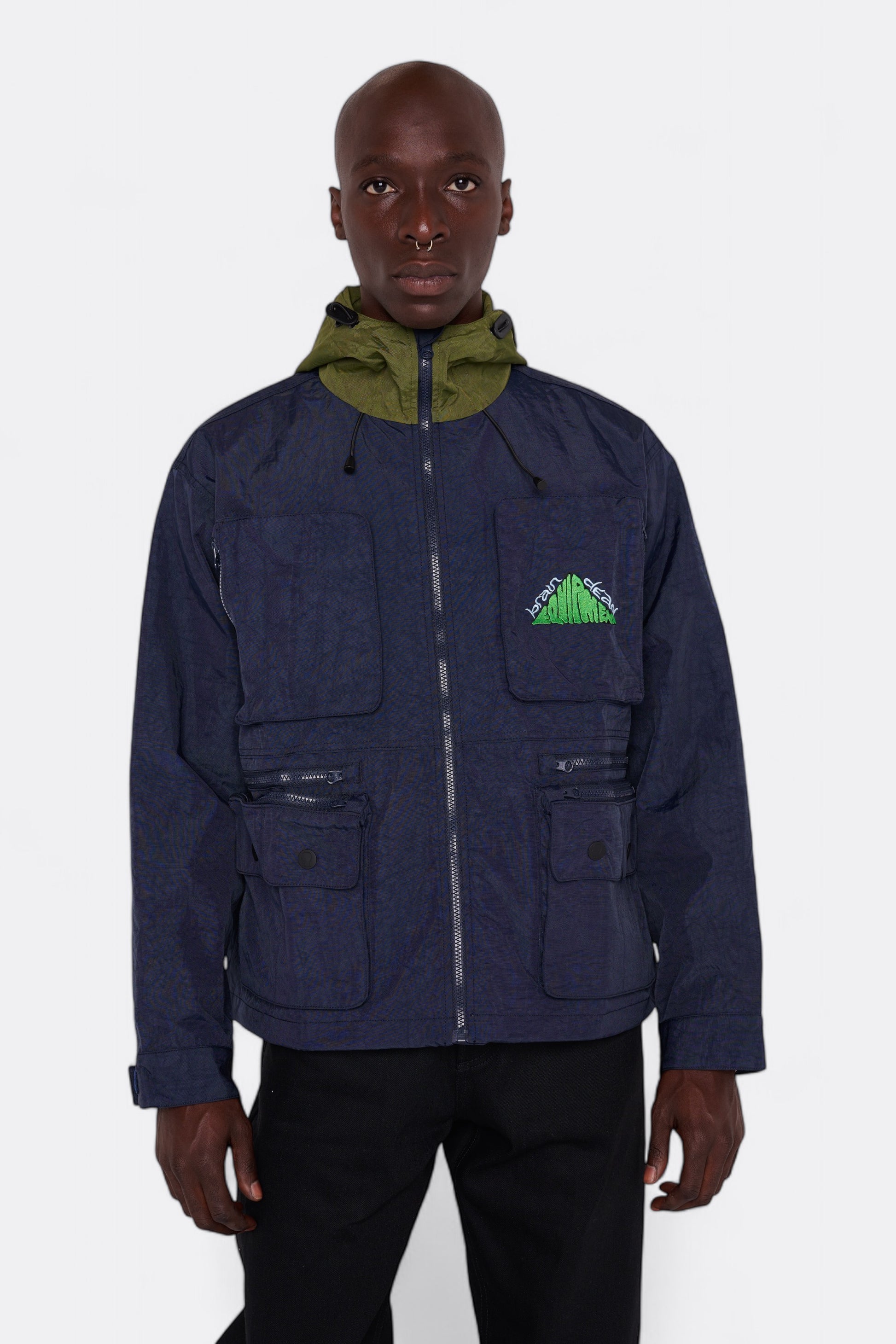 Veste Brain Dead - Cropped Hunting Jacket (Navy)