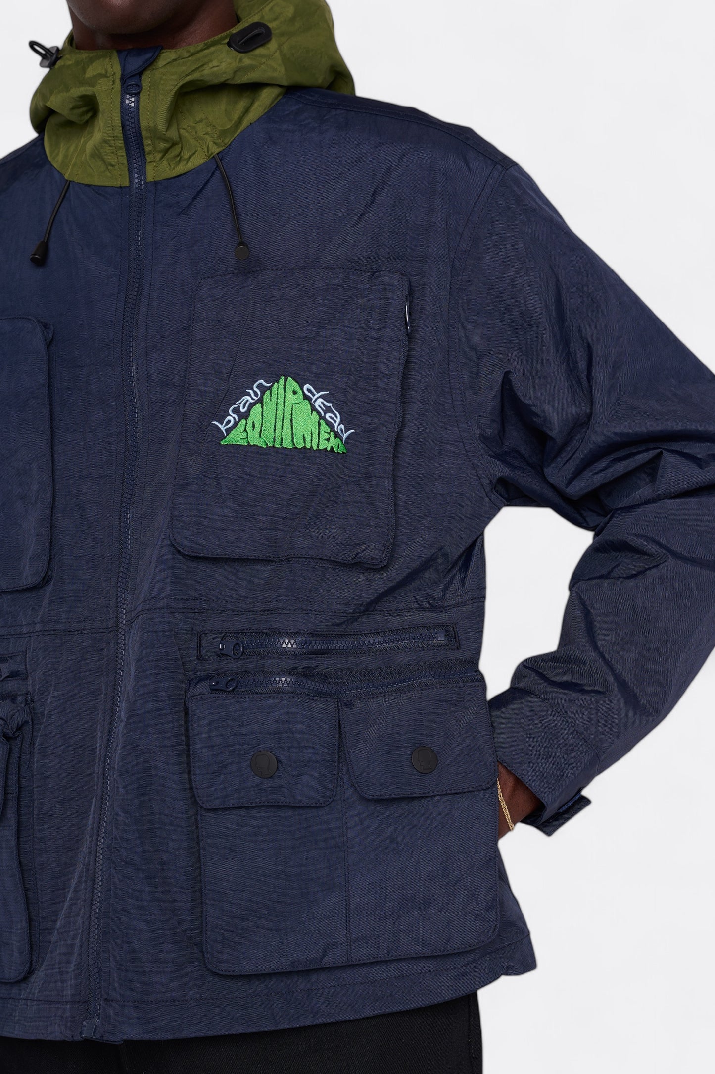 Veste Brain Dead - Cropped Hunting Jacket (Navy)