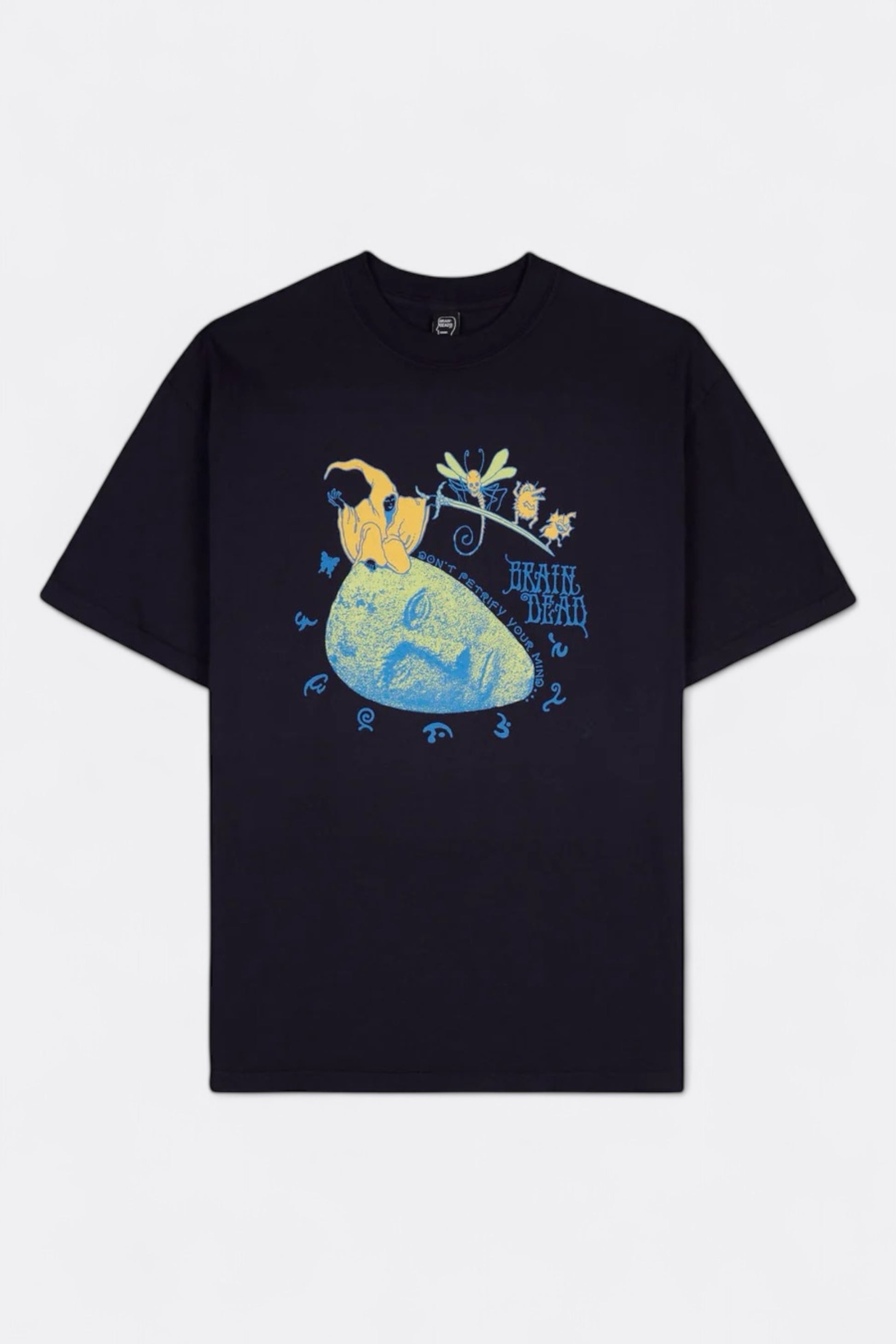 T-Shirt BRAIN DEAD - Petrified Mind T-Shirt (Navy)