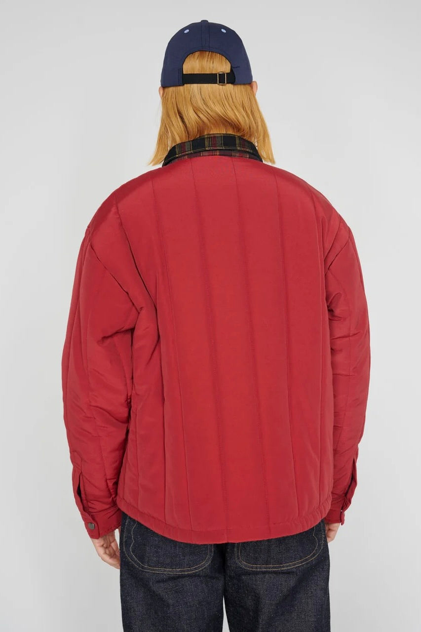 Veste BRAIN DEAD - Puffer Button Up Shirt Jacket (Red)