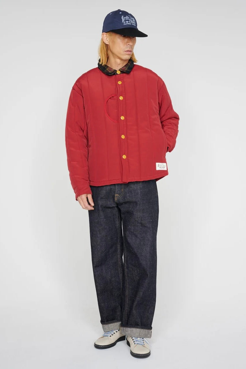 Veste BRAIN DEAD - Puffer Button Up Shirt Jacket (Red)