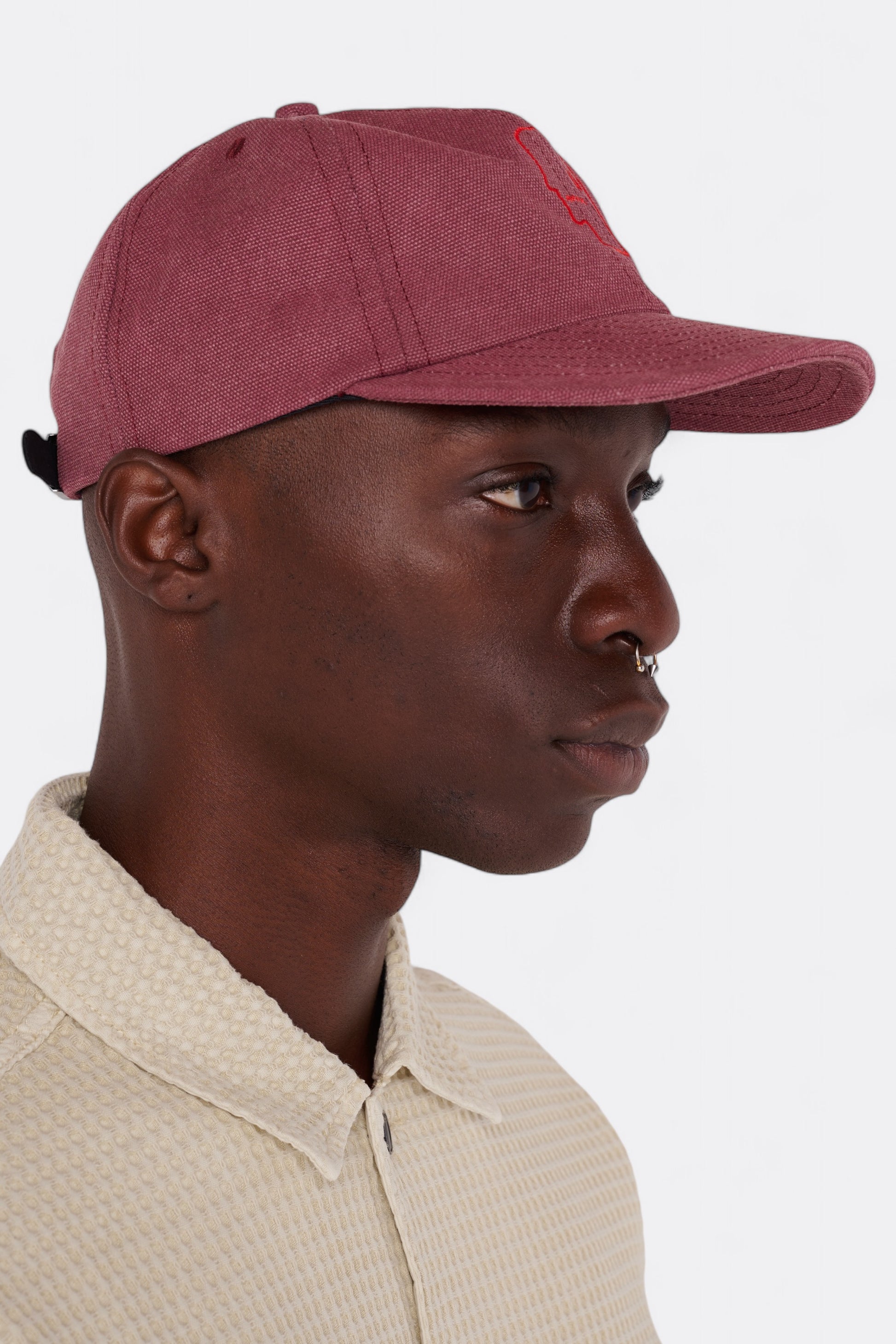 Casquette  Brain Dead - Washed Twill Logohead Hat (Raspberry)