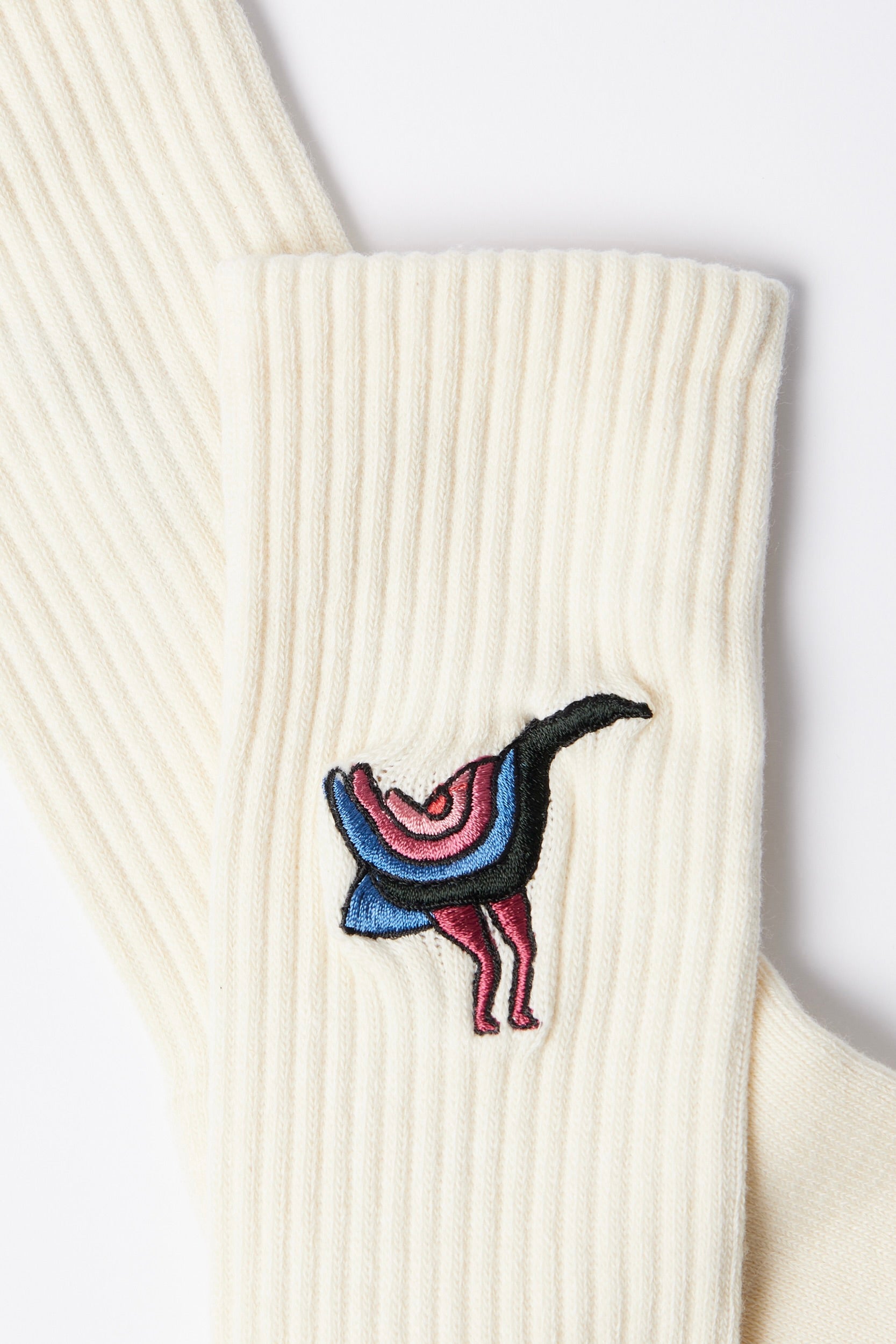 Chaussettes BY PARRA - Angry Duck Crew Socks (Off White)