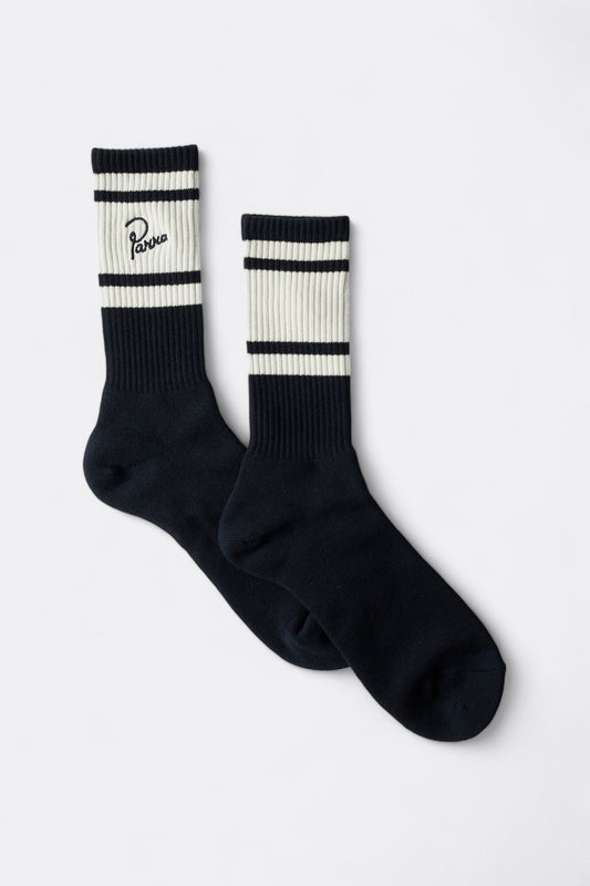 Chaussettes By Parra - Crew Socks (Midnight Blue)