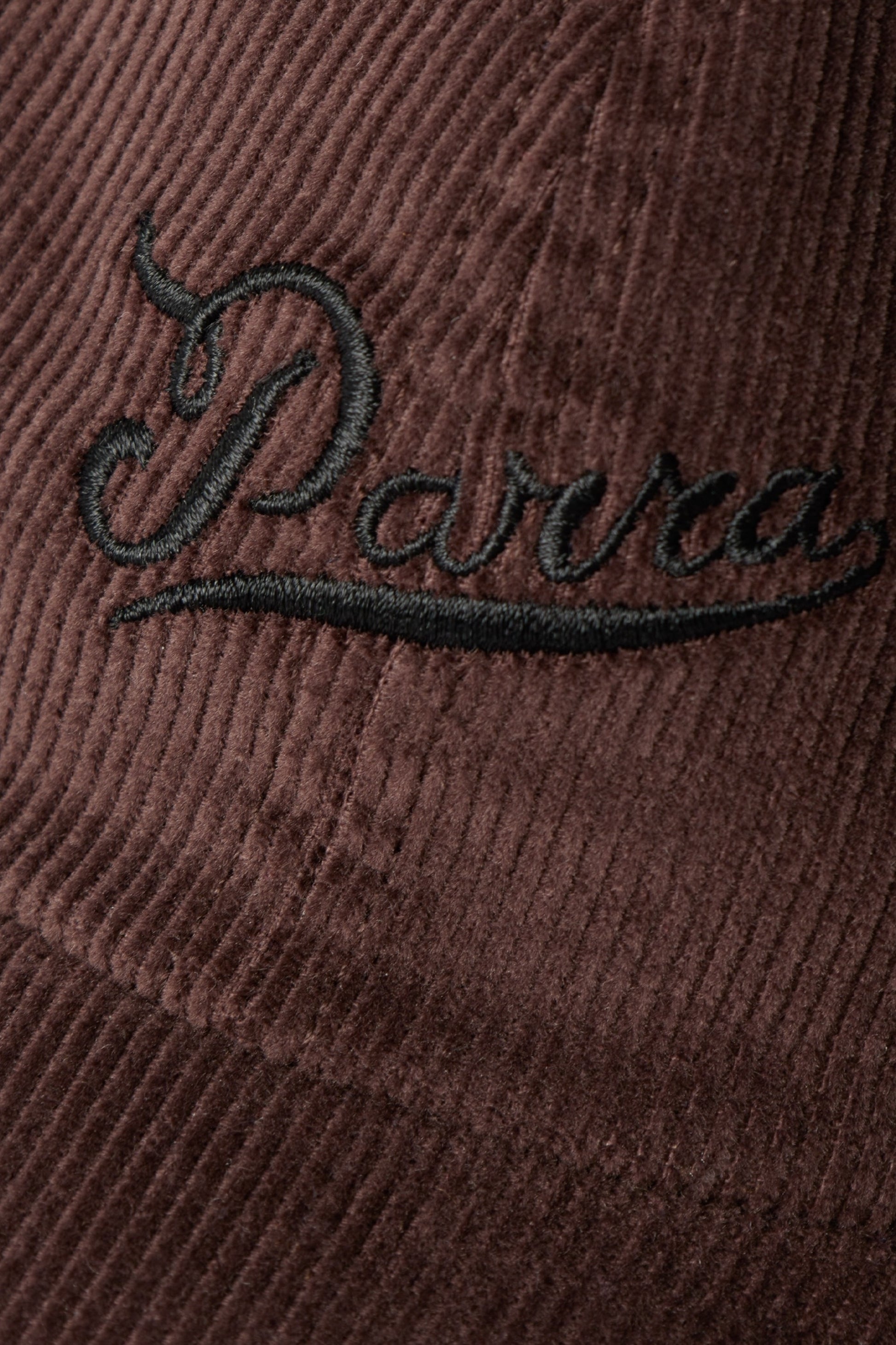 Casquette By Parra - Fancy Logo 6 Panel Hat (Dark Mahogany)