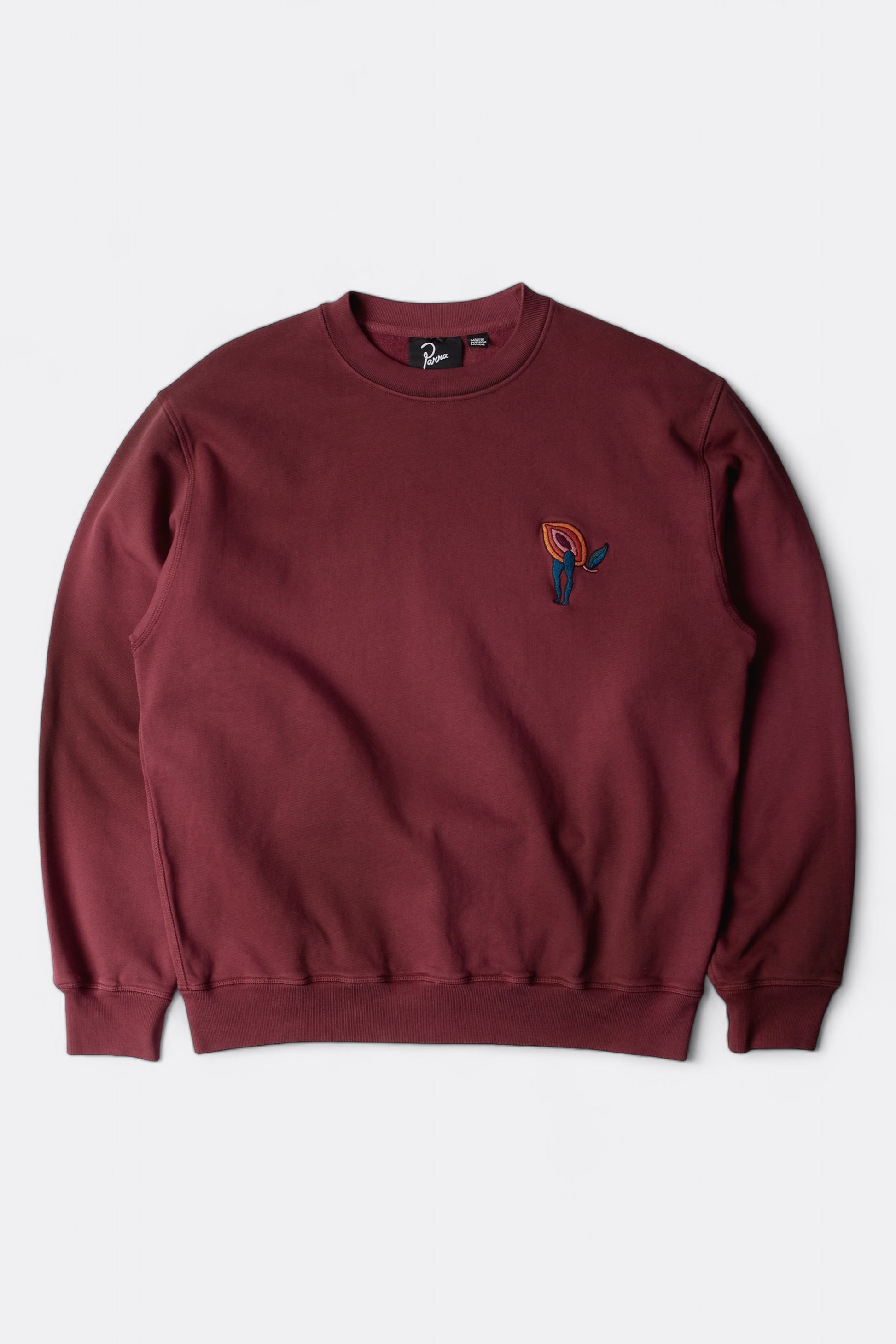 Sweatshirt By Parra - Fire Lemon Crew Neck Sweatshirt (Washed Beet Red)