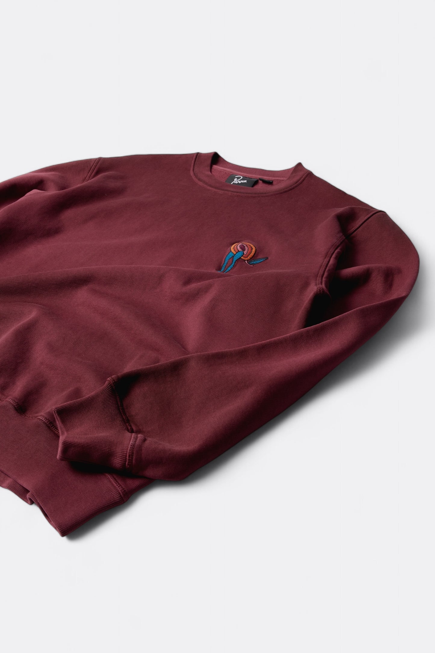 Sweatshirt By Parra - Fire Lemon Crew Neck Sweatshirt (Washed Beet Red)