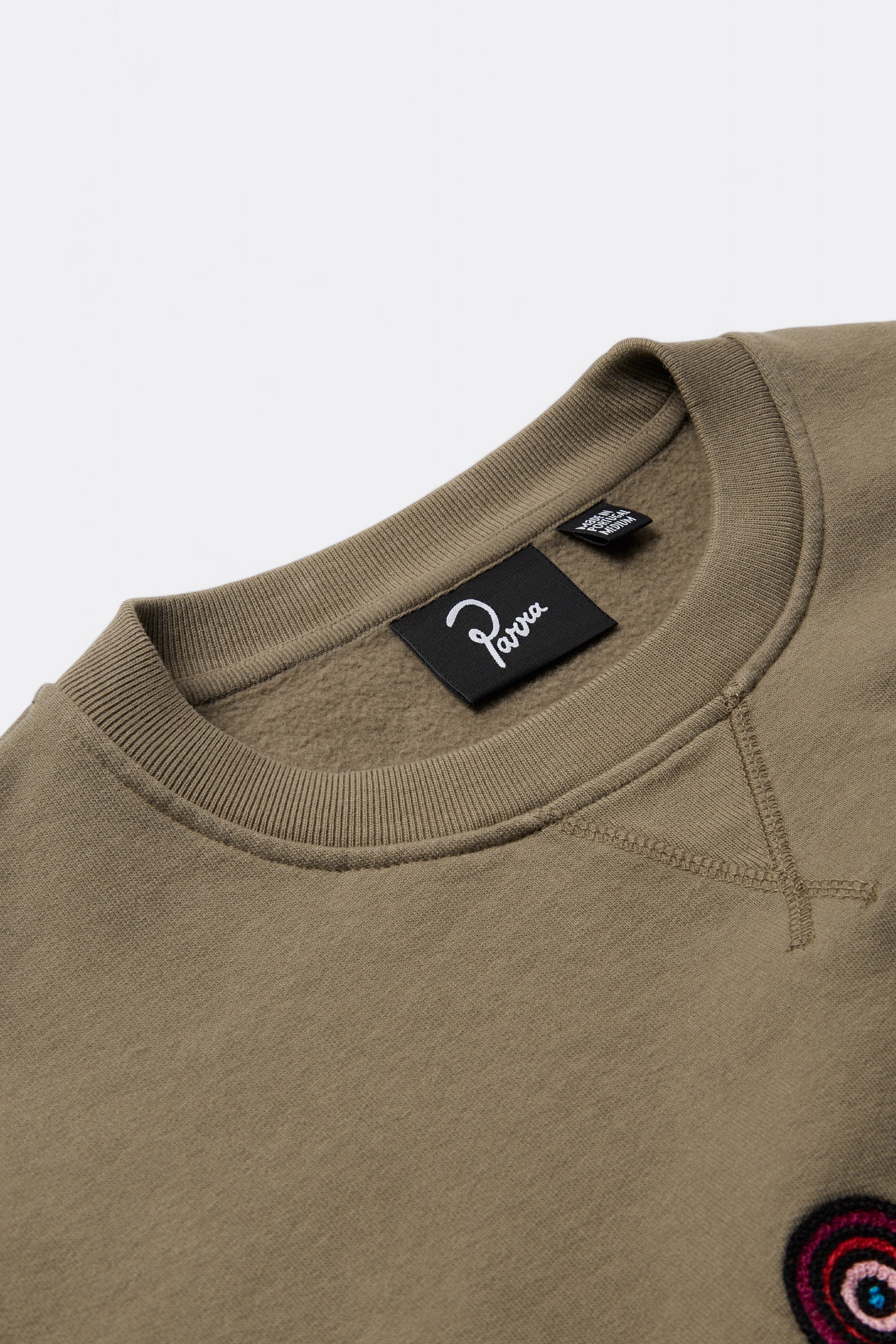 Sweatshirt By Parra - Future Visions Crew Neck Sweatshirt (Stone Grey)