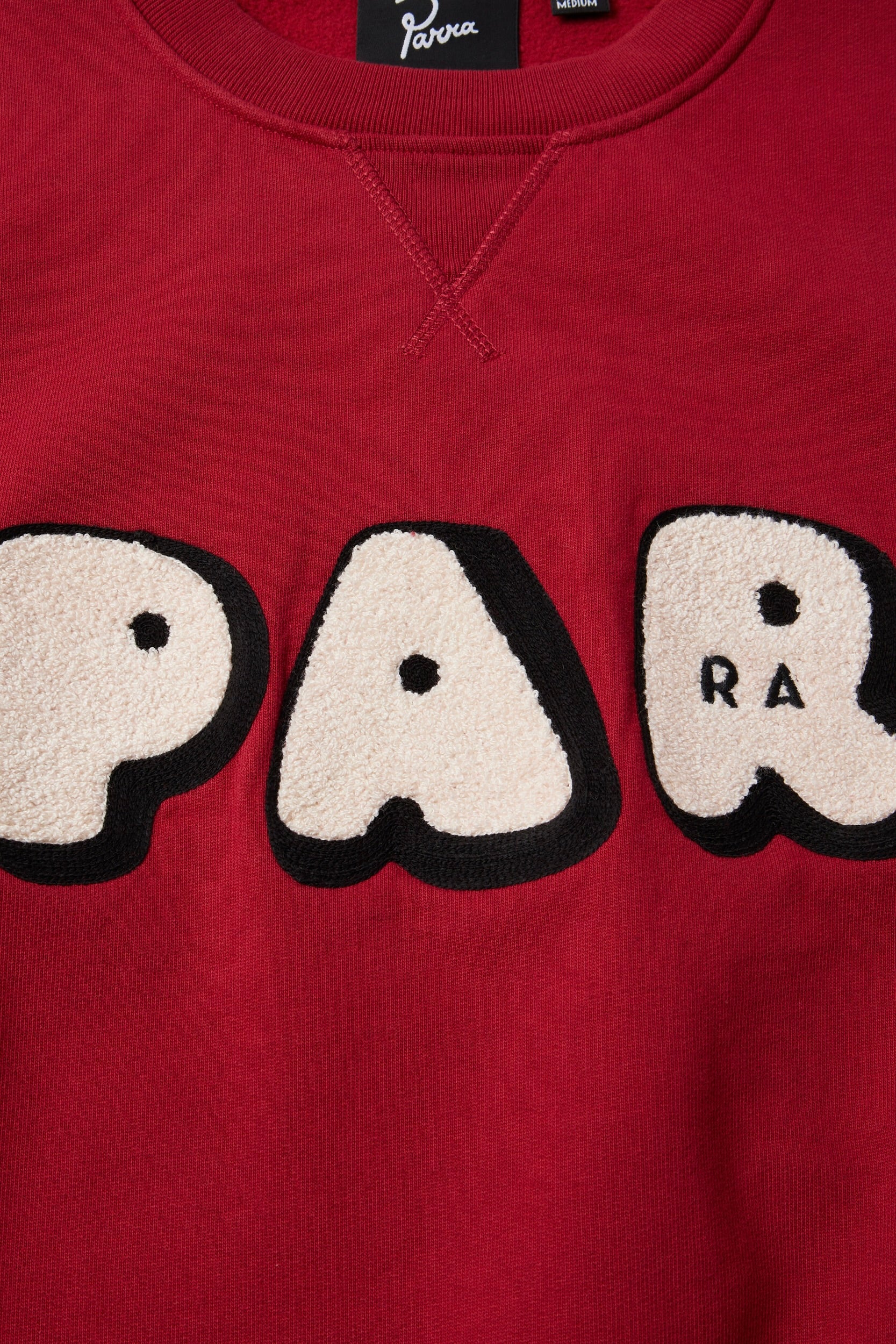 Sweatshirt BY PARRA - Rounded PAR Crew Neck Sweatshirt (Ruby Red)