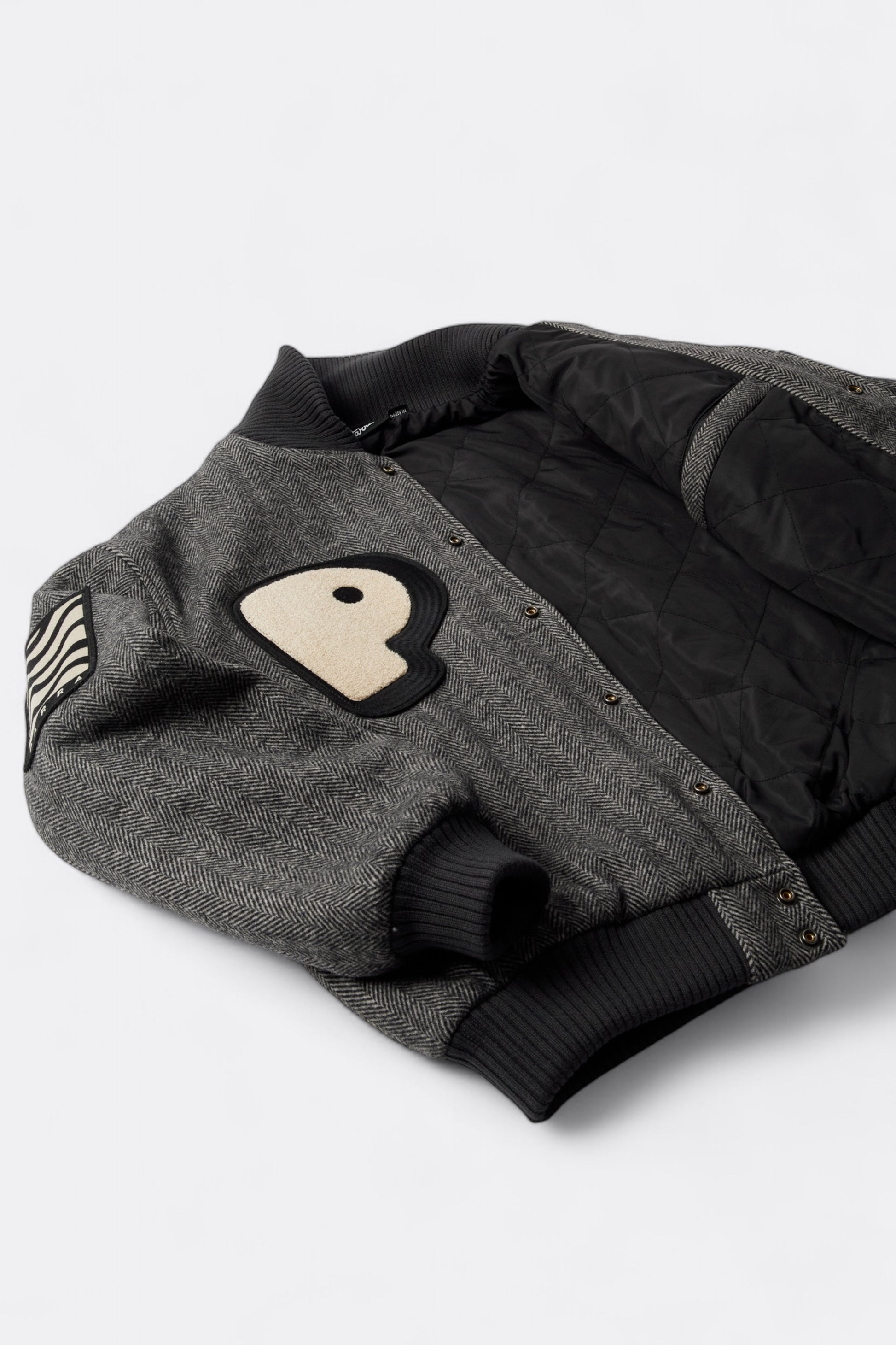 Veste By Parra - Rounded PAR Varsity Jacket (Dark Grey)