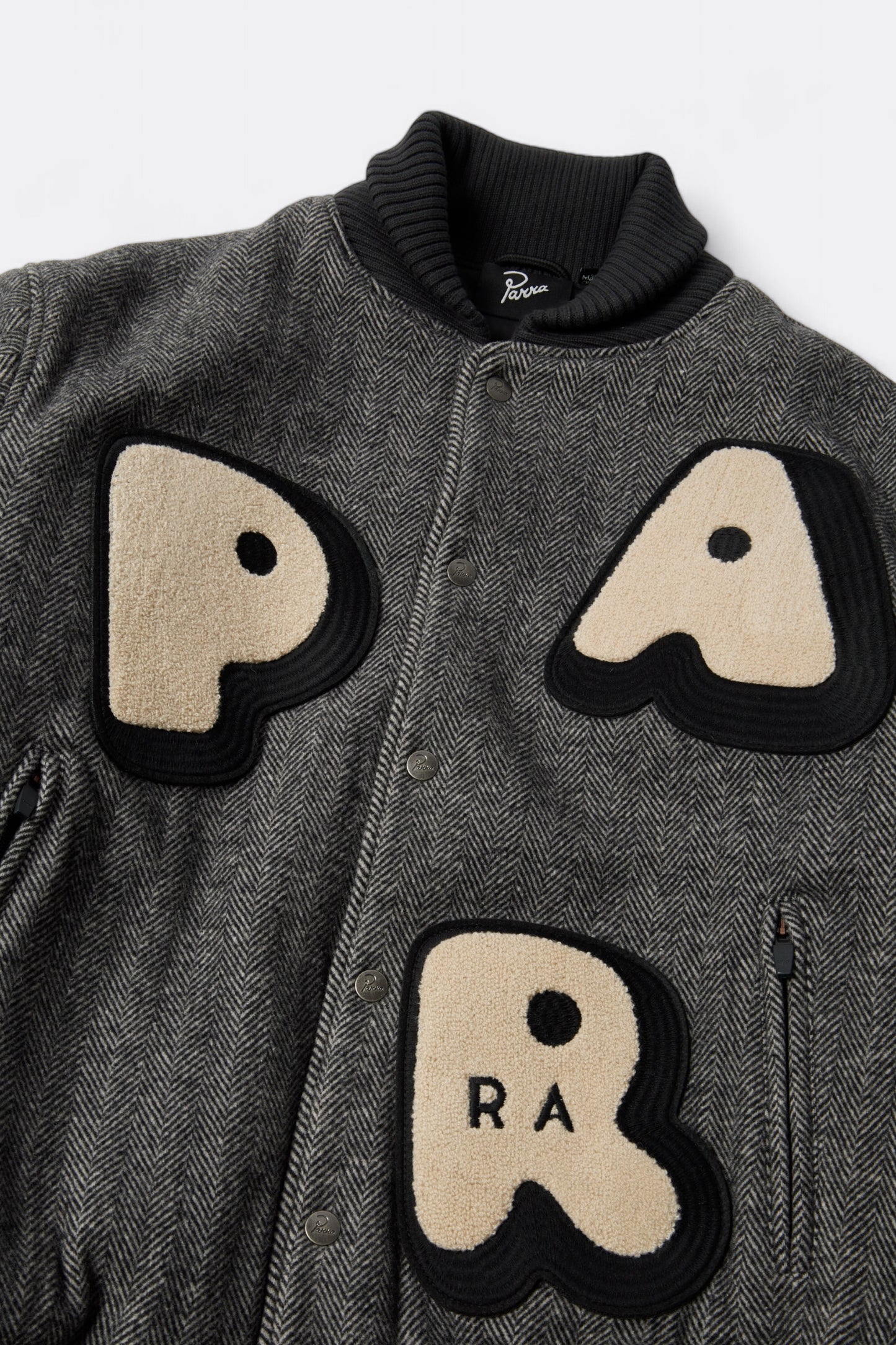 Veste By Parra - Rounded PAR Varsity Jacket (Dark Grey)