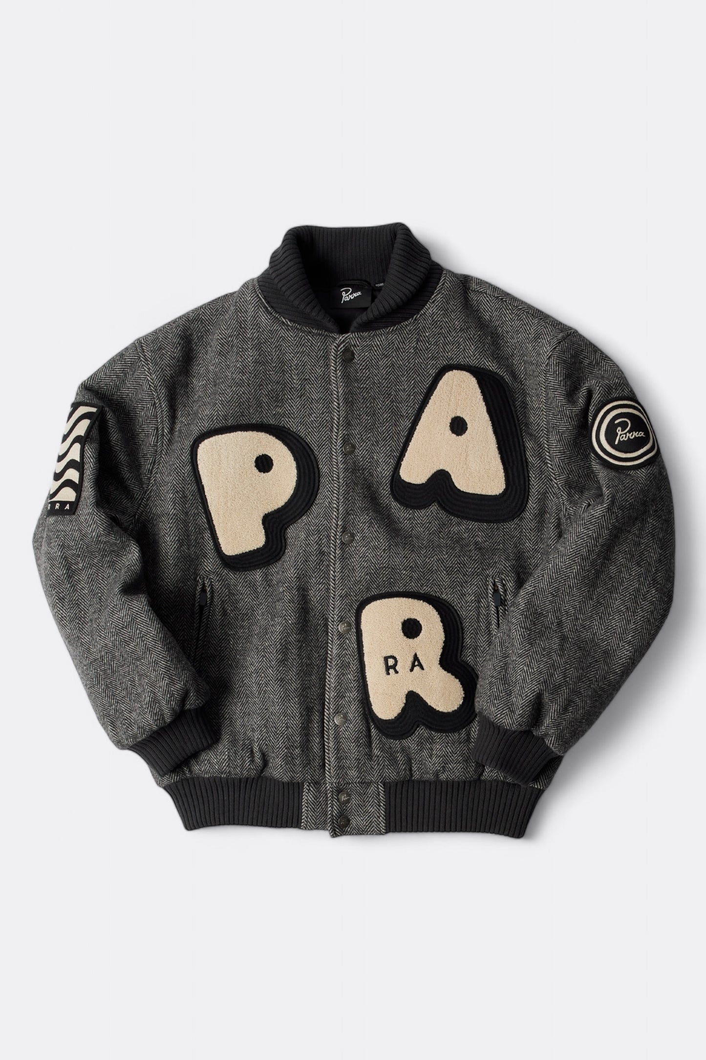 Veste By Parra - Rounded PAR Varsity Jacket (Dark Grey)